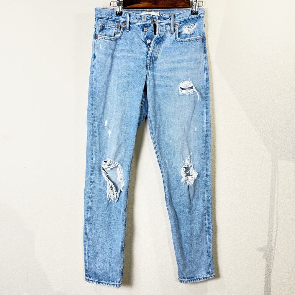 levi's capital E | wedgie icon fit distressed denim women's jeans sz 27
